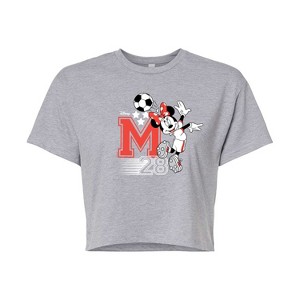 Women's - Disney - Minnie Soccer 28 Cropped Graphic T-Shirt - 1 of 4