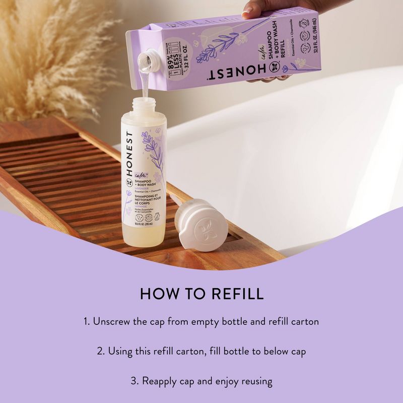 The Honest Company Calm Shampoo + Body Wash Refill, Lavender - 32 fl oz, 5 of 13