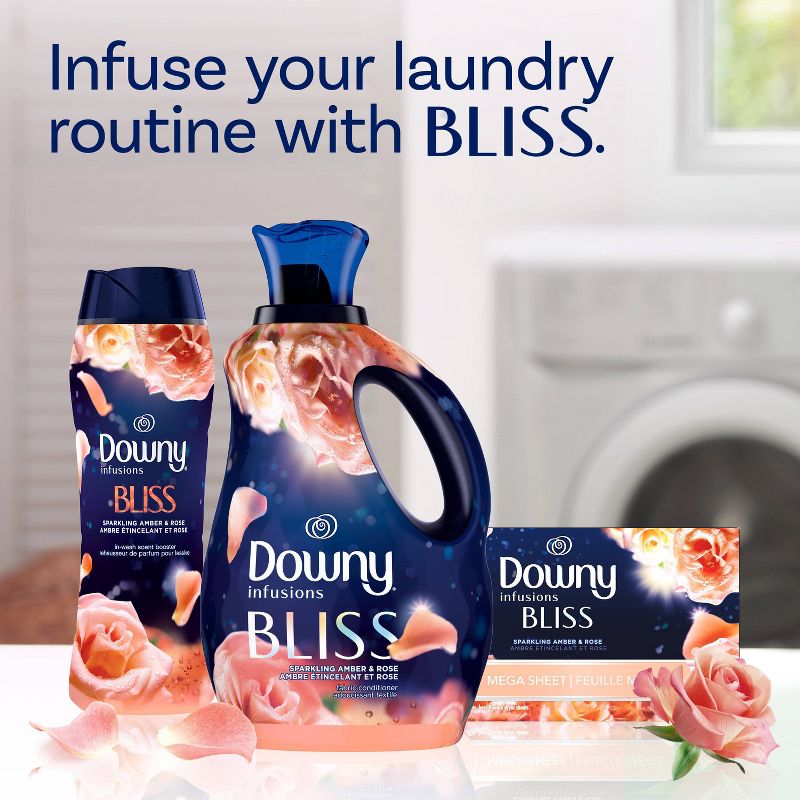 Downy Infusions Bliss Sparkling Amber & Rose Scent Liquid Fabric Softener, 5 of 12