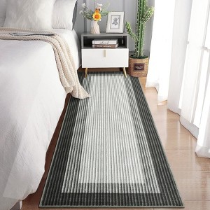 Modern Abstract Area Rug Machine Washable Rug - 1 of 4