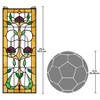 Design Toscano Ruskin Rose Three Flower Tiffany-Style Stained Glass Window - 4 of 4