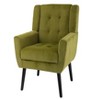29.6"Modern Soft Velvet Material Ergonomics Accent Chair,Green - 4 of 4