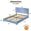 Dyonery Full Size Upholstered Bed Frame with Headboard, Soft Rounded Corners, No Box Spring Required, Adjustable Headboard, Easy Assembly, Beige - 3 of 4