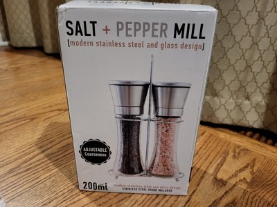 Crushgrind New York Mini Salt & Pepper Grinder Set With Holder, 5.5 Inch  Tall : Target