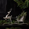 Hammered Metal Reindeer with Sleigh 25.5"L - 3 of 4