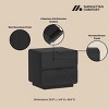26" Modern Natural 2 Drawer Nightstand with Rounded Edges and Metal Handles, Bedside Storage Table for Bedroom or Living Room - 3irtyhousy - 2 of 4