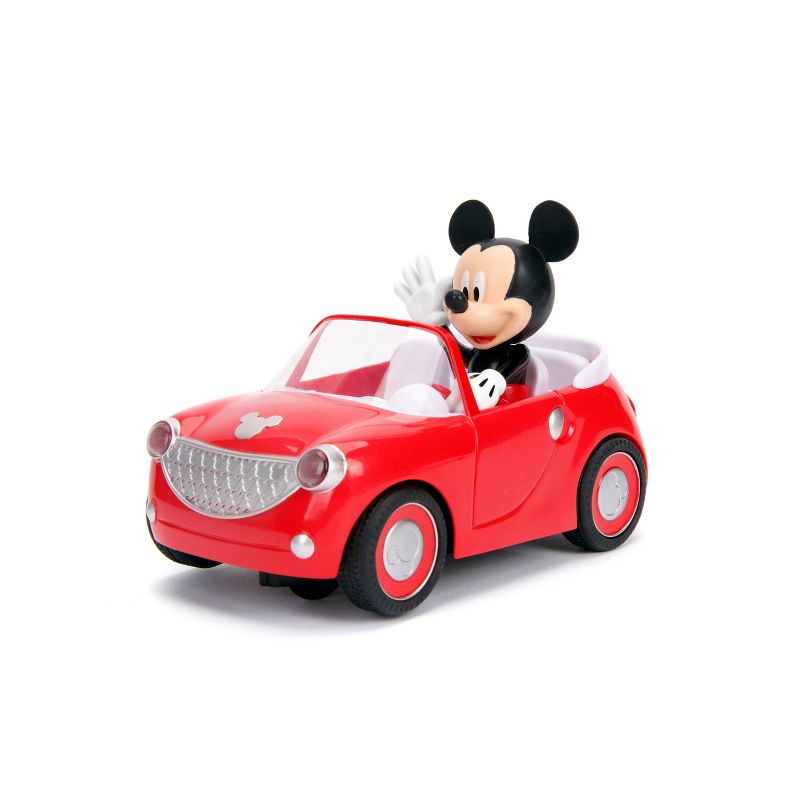 Jada Toys Disney Junior RC Mickey Mouse Club House Roadster Remote Control Vehicle 7&#34; Glossy Red, 5 of 11