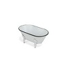 Cheung's Lavande Metal Fleur-de-Lis Tub Decor - Small - White - 2 of 4