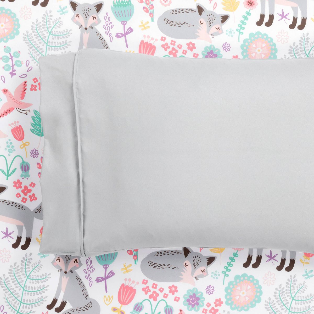 Pixie Fox Soft Sheet Set Gray/Pink - Lush Décor - thumbnail 6
