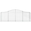 vidaXL Gabion Basket Arched Gabion Basket Planter for Flower Galvanized Iron - 78.7" x 11.8" x 23.6"/31.5" 1 - 3 of 4