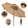 Ainfox 9FT Double Tiers Solar LED Lights Thatched Hawaii Tiki Umbrella - 4 of 4