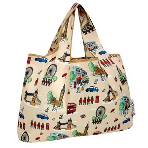 Wrapables Large Foldable Tote Nylon Reusable Grocery Bags - 1 of 4