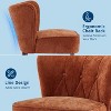 Mid Century Modern Wingback Accent Chair, Small Linen Upholstered Living Room Chairs with Thick Cushion & Rubberwood Leg for Bedroom Apartment - 2 of 4