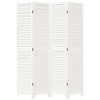 vidaXL Room Divider 4 Panels White Solid Wood Paulownia - 4 of 4