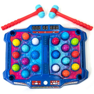 Retro Arcade Blue Electronic Smash-A-Mole Tabletop Game with LED Scoreboard