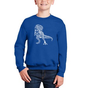 LA Pop Art Dino Pics - Boy's Word Art Crewneck Sweatshirt - 1 of 3