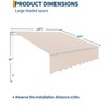 Manual Retractable Awning - Waterproof Sun Shade Patio Awning, Aluminum Frame, 280g Polyester Fabric, Adjustable Roll Out Awning for House Deck Porch - 3 of 4