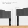 Modway Brielle Twin Headboard – Channel Tufted Performance Velvet Upholstered Headboard with Adjustable Mounting - 3 of 4