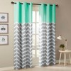 MAYEERTY Chevron Printed Room Darkening Grommet Top Panel Pair - 2 of 4