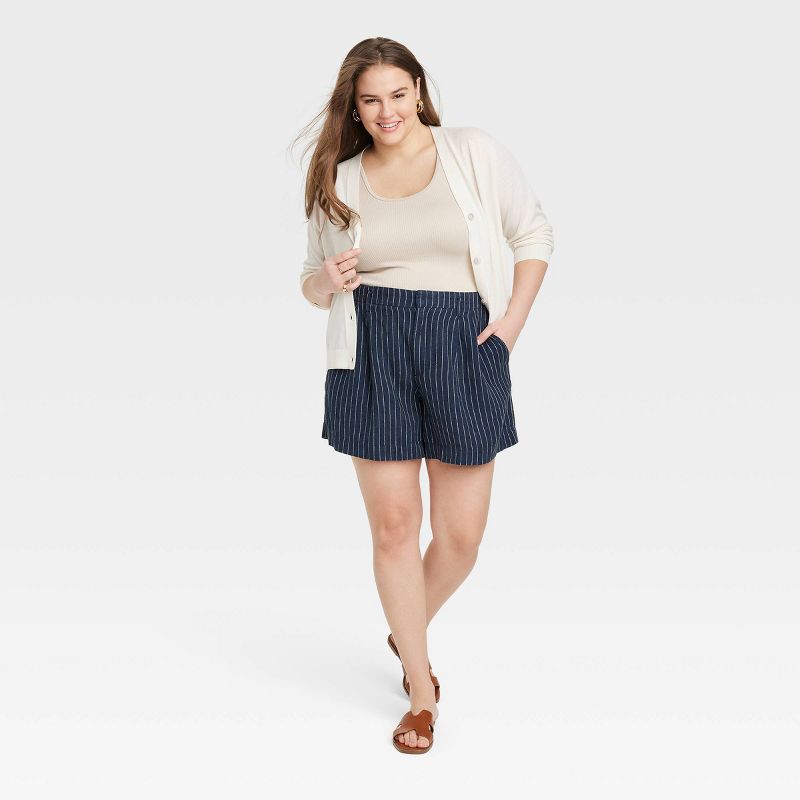 Women's High-Rise Pleated Front Shorts - A New Day™, 4 of 13