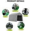 Motorcycle Storage Shed,Heavy Duty Portable Tent with Rolled Zipper Door,Waterproof Design for ATV,Motorcycle - 4 of 4
