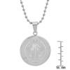 Steeltime Ladies stainless steel religious necklace. Color Options: Silver, Gold - 3 of 4