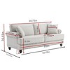 NicBex 82.09 Inch Chenille Sofa Couch,3-Seater Sofa with 2 Throw Pillows for Living Room,Bedroom,Office,Apartment - 3 of 4