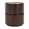 Round Nightstand End Table Sofa Side Table Accent Table with 2 Drawers - ModernLuxe - 4 of 4
