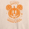 Women's - Disney - Mickey Pumpkin Lightweight French Terry Wide Neck Long Sleeve Shirt - 2 of 4