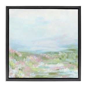 Stupell Industries Pastel Flower Field Floating Frame Canvas Art - 1 of 4