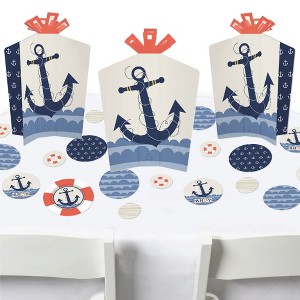 Big Dot of Happiness Ahoy - Nautical - Baby Shower or Birthday Party Decor and Confetti - Terrific Table Centerpiece Kit - Set of 30 - 1 of 4
