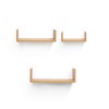 ChicFurnit Wall Shelf Set Floating Wood Shelves Invisible Brackets Hanging Shelf for Books Storage for Indoor Living Room, Golden, 13.98"*3.94"*2.76" - 4 of 4
