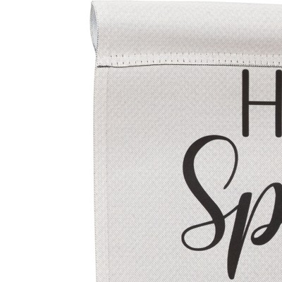 White Polyester Spring Garden Flag with Butterflies and Flowers