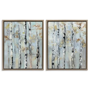 Stupell Industries Autumnal Birch Trees 2pc Floating Frame Art Set - 1 of 4
