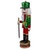 Northlight 14.25" Red and Green Sequin Jacket Nutcracker with Sword - 3 of 4