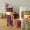 Vance Kitira 9" Wine Timber Pillar Candle ,Scentless, Clean-Burning, Environmental Friendly - 2 of 2