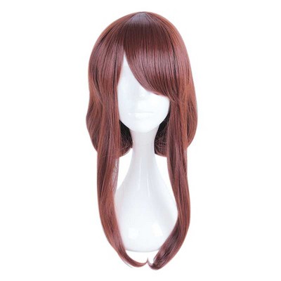 Unique Bargains Women's Wigs 20" Red Brown with Wig Cap