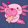 Girls' - Instant Message - Axolotl Loves Ice Cream Fitted Short Sleeve Graphic T-Shirt - 2 of 4