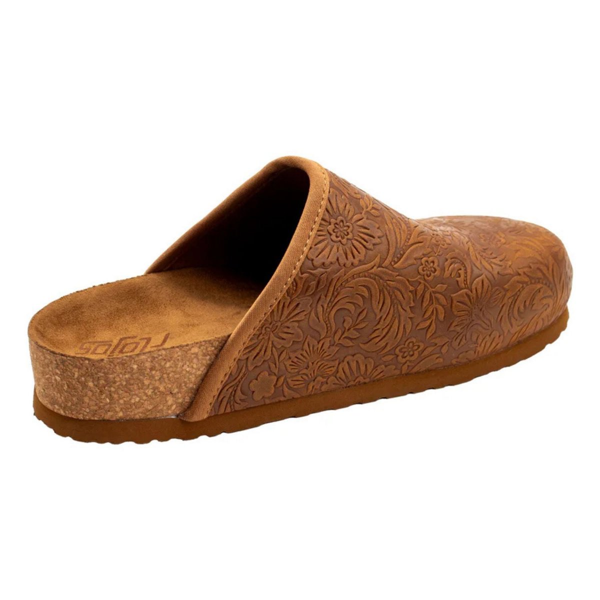 Женские сабо Flojos Womens Sofia Floral Tooled Slip On Mule Clog, Tan Artisan (8) — фото 2