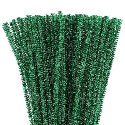 500 Pack Green Pipe Cleaners Craft Fuzzy Sticks Chenille Stems for Art Creative DIY Kids Creativity Decoration (6 mm x 12 Inch)