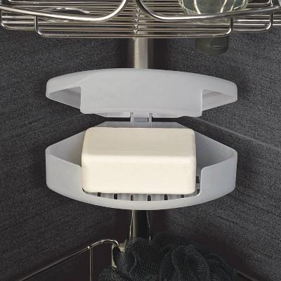 Stainless Steel Tension Pole Shower Caddy with Adjustable Shelves