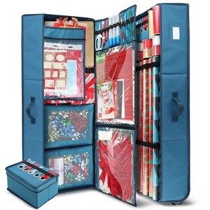 Hearth & Harbor Christmas Wrapping Paper & Holiday Accessories Storage Container - 1 of 4