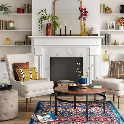 Cozy Traditional Living Room With Colorful Accent Decor Collection Target