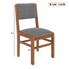 Set of 4 Mid Century Modern Upholstered Dining Chairs with Solid Wood Frame and Fabric Seat for Kitchen Dining Room Living Room–Maison Boucle - 4 of 4