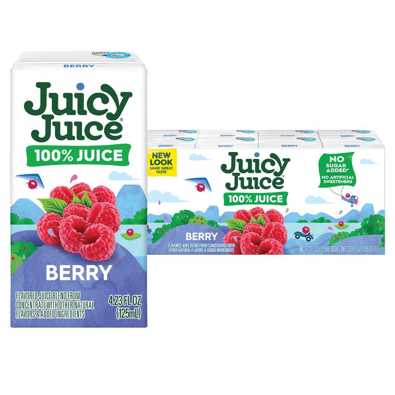Juicy Juice Fun Size Berry 100% Juice - 8pk/4.23 fl oz Boxes, 1 of 8