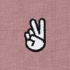 Dalix Peace Sign Embroidered Lightweight Relaxed Jersey Tee Summer Cute Positive Womens - 2 of 4