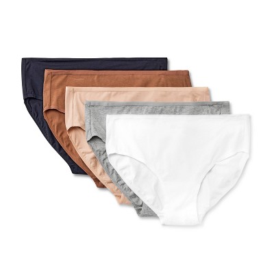 Women's 5pk Cotton Blend Briefs - Dealworthy™ Assorted Neutral S