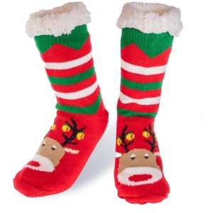 5 Star Super Deals Women's Thermal Fleece Lined Socks – Plush Fleece, Warm & Toasty Footwear – Non-Skid Gripper Bottom - 1 of 4