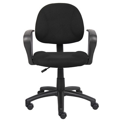 Deluxe Black Fabric Task Chair with Pneumatic Lift and Lumbar Support