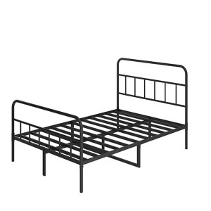 NicBex Metal Platform Bed with Headboard for Adults/Boys/Girls,Black - 1 of 4